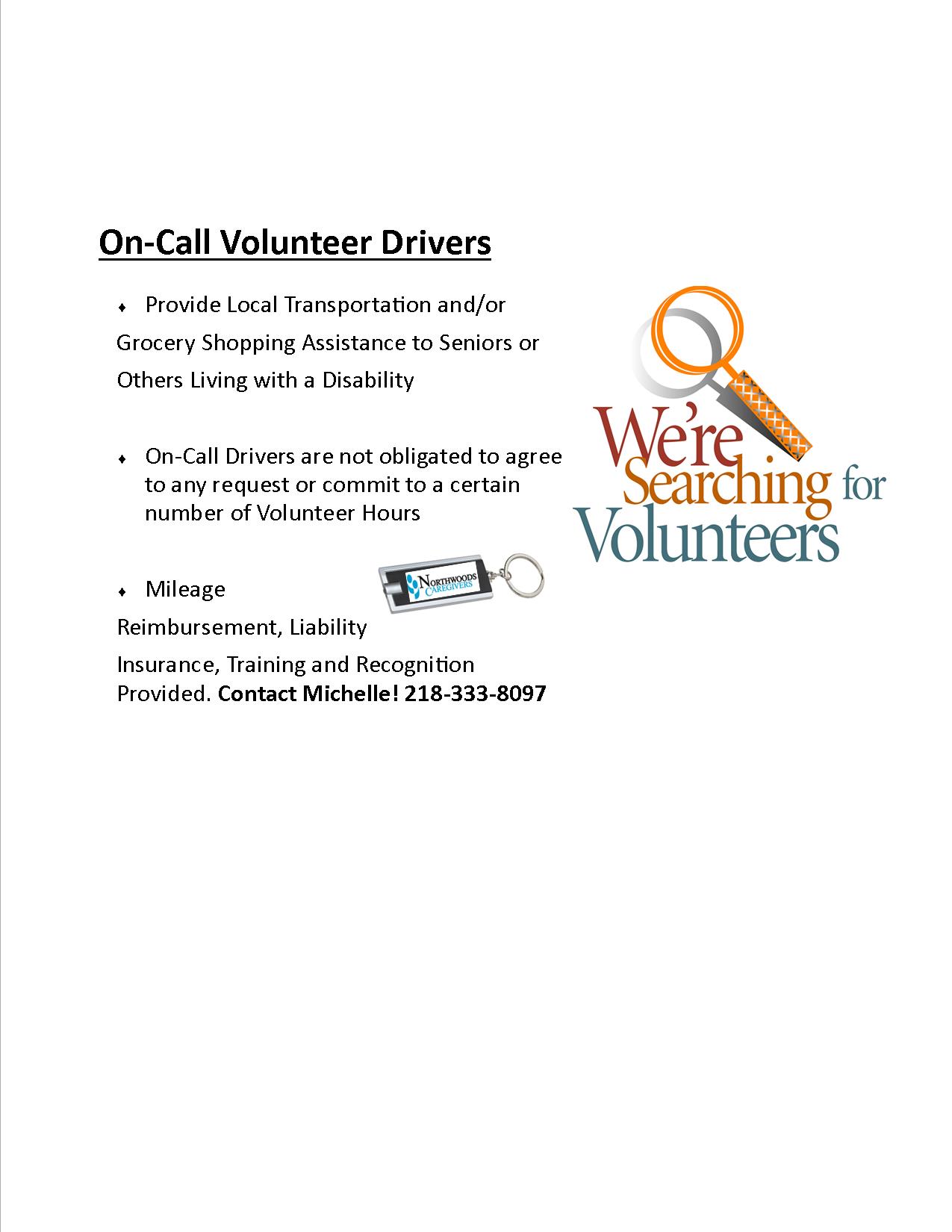 Drivers Needed Help Wanted Volunteer Drivers